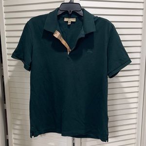 Burberry polo. Forest green